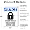 Signmission Door Must Be Locked, 18 in W x Rectangle, Aluminum OS-2PACK-NS-A-1824-V-11501 - alternate 2